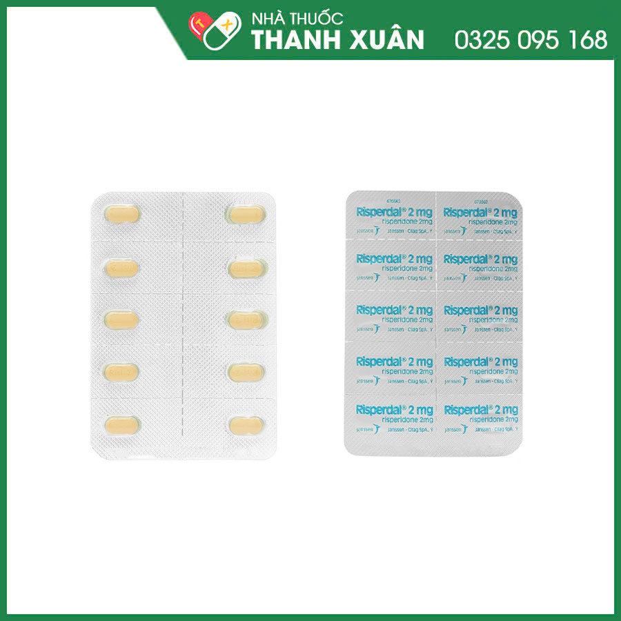Risperdal 2mg điều trị tâm thần phân liệt, rối loạn lưỡng cực, và kiểm soát kích thích/hành vi gây hấn ở trẻ hoặc người mắc rối loạn phổ tự kỷ
